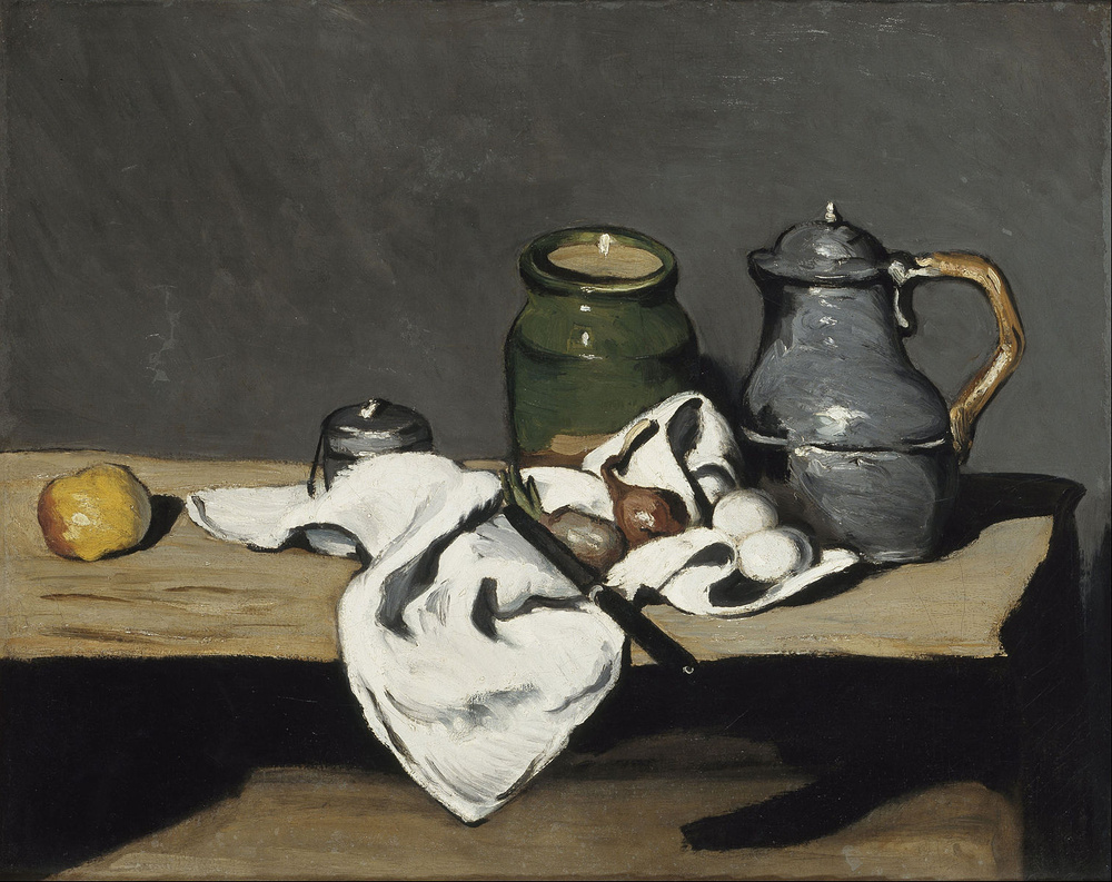 Paul Cezanne,  Still Life with Kettle, 1869
