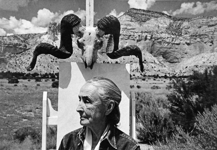 Georgia O'Keeffe, Ghost Ranch, Near Abiquiu, NM, 2 August 1968, by Arnold Newman